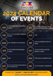 2024 FACCOC CALENDAR OF EVENTS